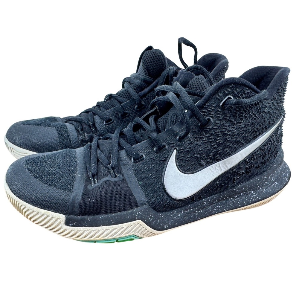 Nike Kyrie 3 Black Silver Speckle Mens 10 Basketball Shoes Read